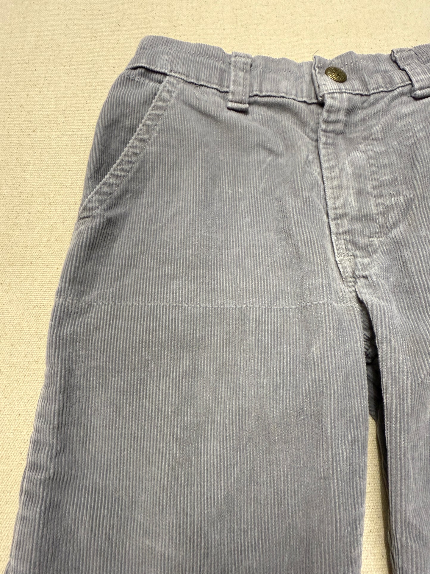 80s Kids Toddler Vintage Oshkosh Bgosh Gray Corduroy Pants / 4T 5T / Made in USA