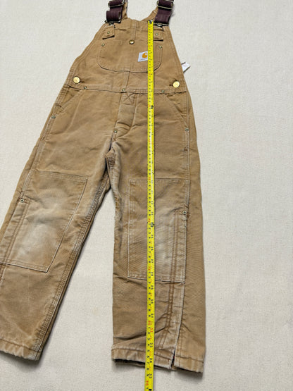 90s 2000 Kids Toddler Vintage Carhartt Duck Canvas Bib Lined Overall / 5y 6y