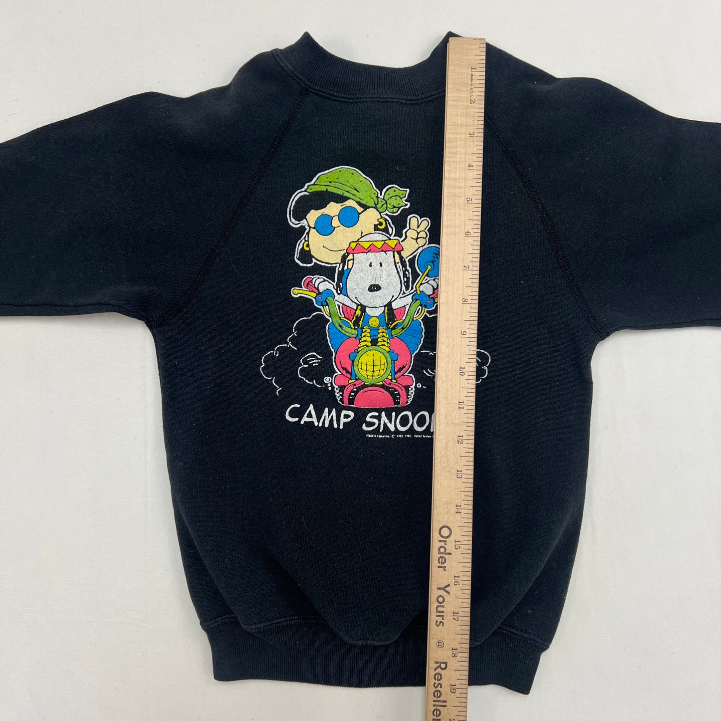 Kids Snoopy Black Sweat Hippie Peace S(8)