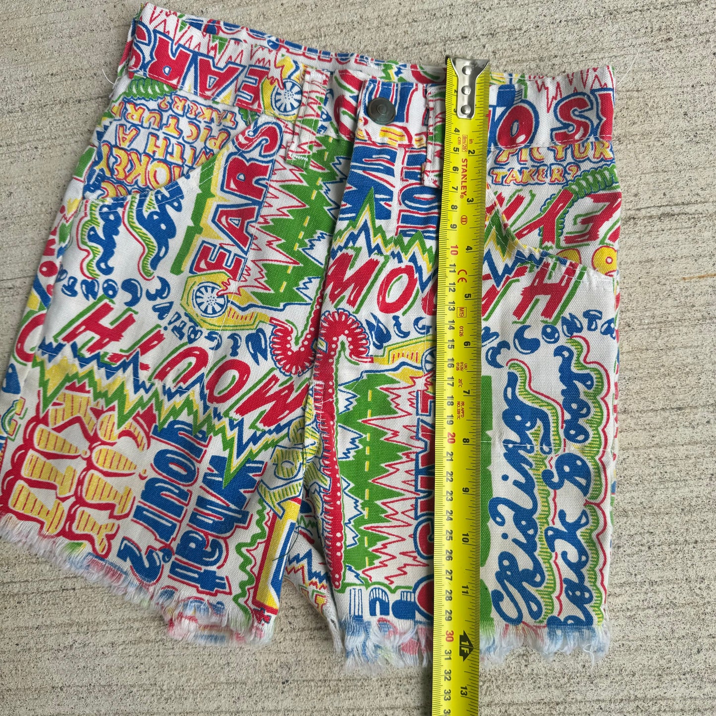 90s Kids Vintage Cut Off Shorts Multicoloured Pattern 6Y 7Y 8Y