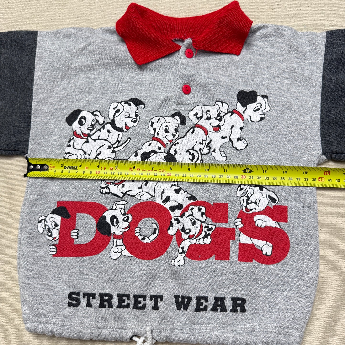 90s Kids Toddler Vintage Bootleg Dalmatian Polo Gray Sweatshirt / 4T 5T 6y