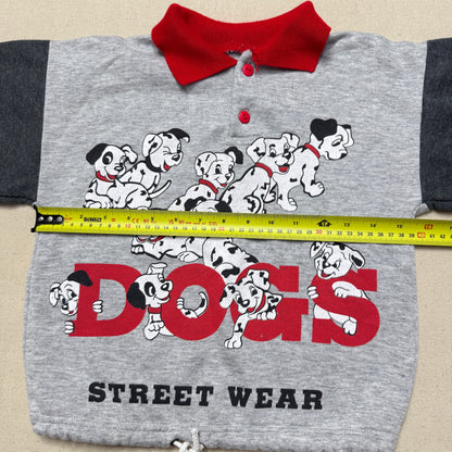 90s Kids Toddler Vintage Bootleg Dalmatian Polo Gray Sweatshirt / 4T 5T 6y