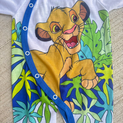 90s Baby Vintage Disney Lion King Onesie Simba All Over Print