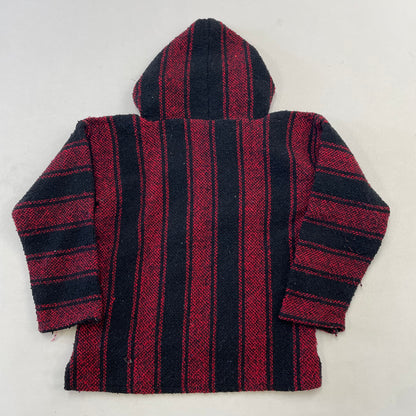 Kids Vintage Baja Mexican Hooded Sweater Size 8-10