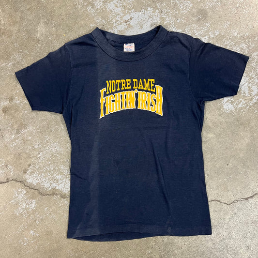 80s Champion Vintage Kids Notre Dame Fighting Irish T-shirt 10-12y babyT