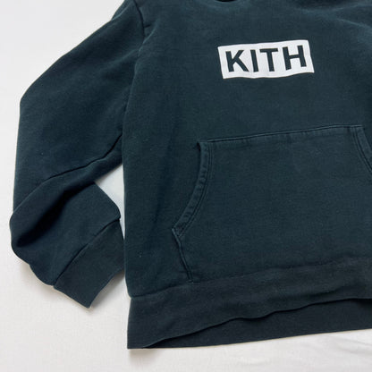 Kids KITH Black Cotton Sweatshirt With Hood Big Logo 7Y