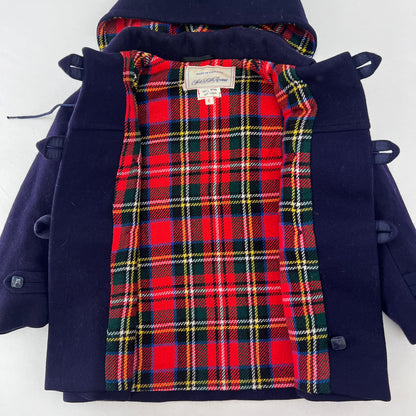 Kids Saks Fifth Avenue Navy Coat with Plaid Lining 5Y