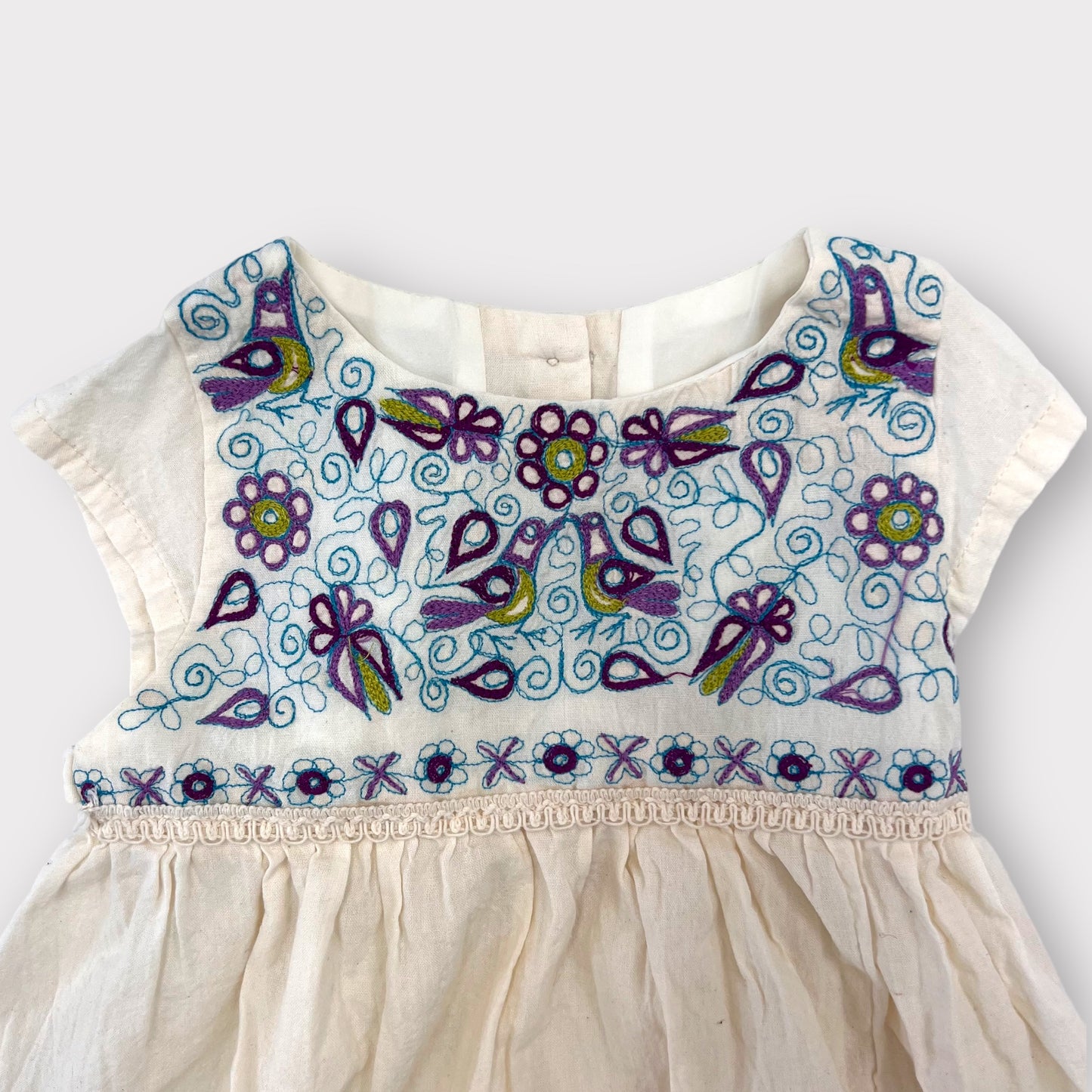 Vintage Embroidered Cotton Dress