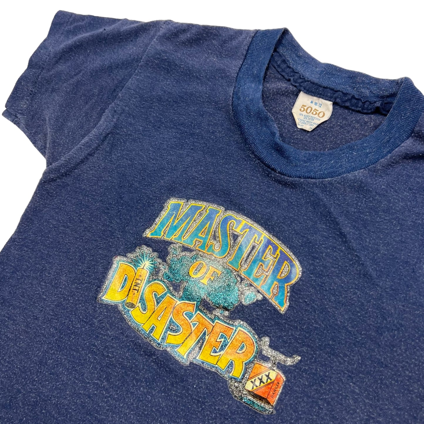 70s Kids Vintage glitter heat transfer  T-shirt master of disaster